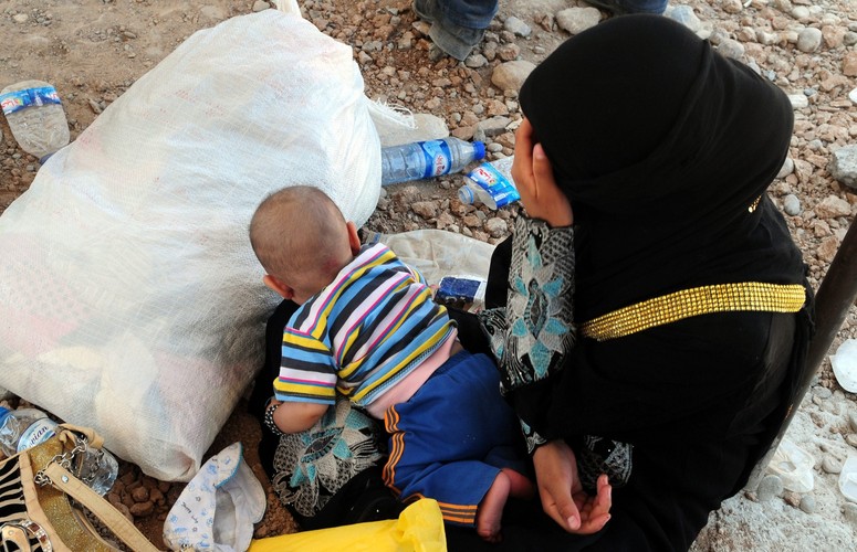 Obóz uchodźców w poblizu miasta Erbil