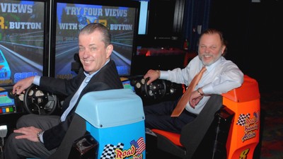 Dave Corriveau (left) and Buster Corley (right) combined food and entertainment to create Dave & Buster's in 1982.Michael Loccisano/Getty Images