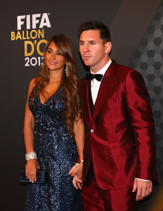 Leo Messi i Antonela Roccuzzo w styczniu 2014 r.