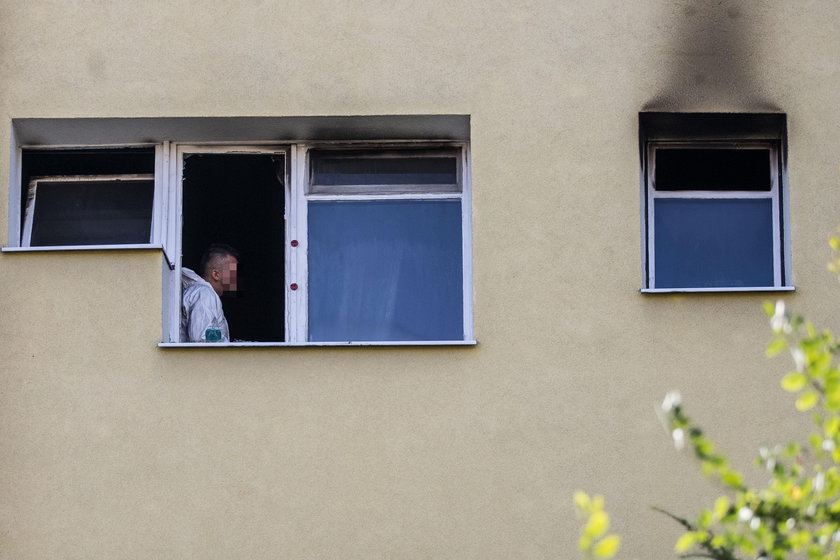 Pożar i zabójstwo na os. Piastów w Krakowie