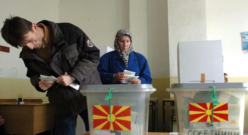 This image shows Macedonian Albanians voting in Tearce in March 2005, which is where a Macedonian court ordered the parliamentary election re-vote to take place due to irregularities on December 25, 2016