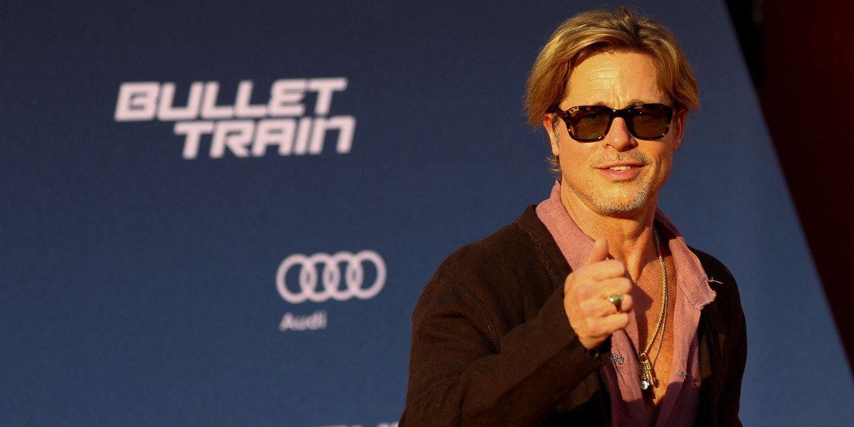 Brad Pitt na premierze "Bullet train". 