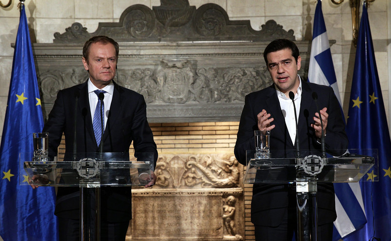 Donald Tusk i Aleksis Tsipras spotkali się w Atenach