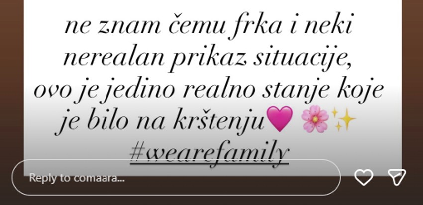 Milica Veličković podelila sliku sa terzom iz crkve: Ovo je jedino realno stanje na krštenju