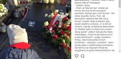 Nazwali Racewicz "cmentarną celebrytką". Tak odpowiada na falę hejtu