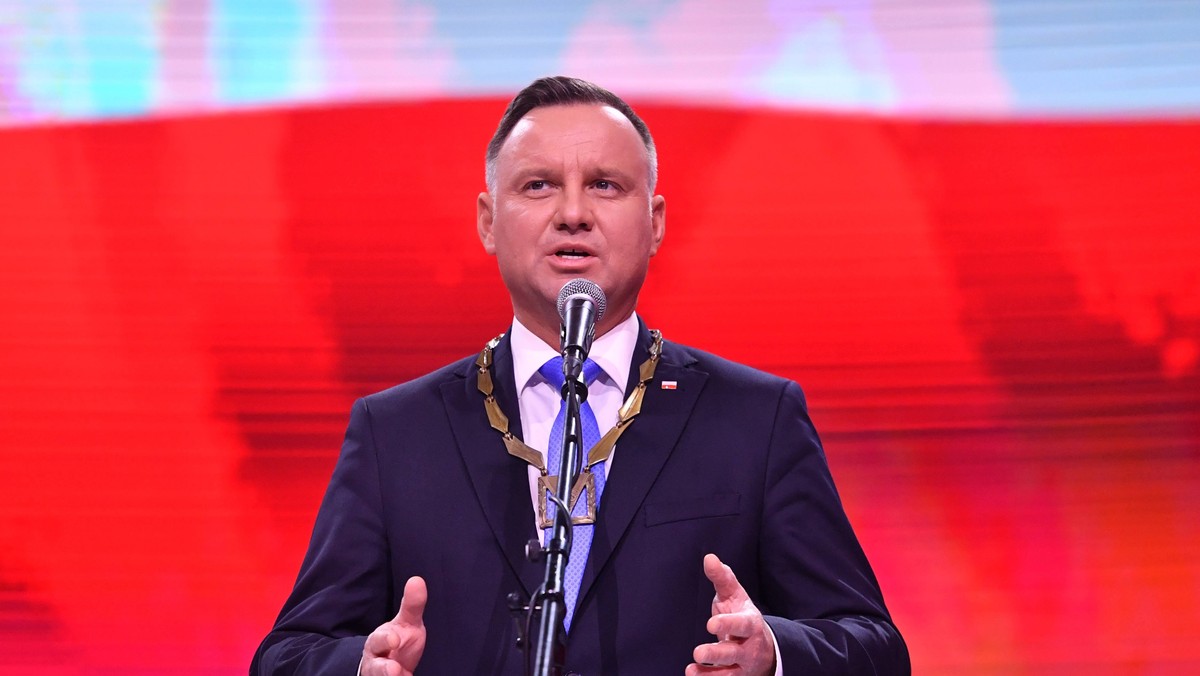 Prezydent RP Andrzej Duda podczas noworocznego spotkania Rodziny Olimpijskiej w Centrum Wystawienniczym EXPO XXI