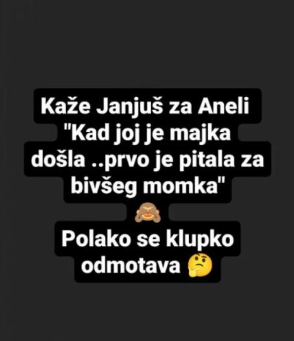 Objava na mrežama o Janjušu