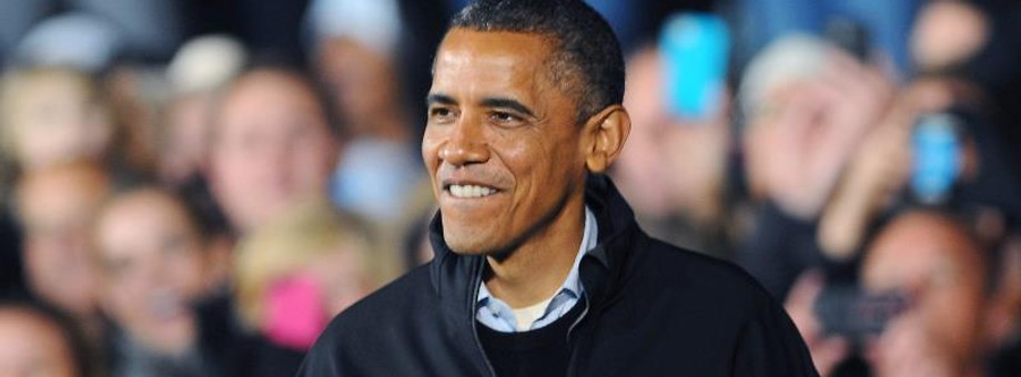 Barack Obama smiles 2012