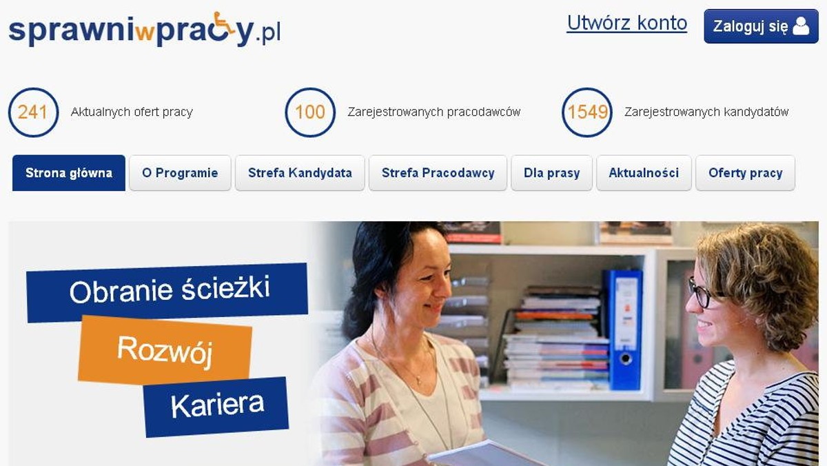 Dokładnie stu pracodawców znajduje się w tej chwili w bazie serwisu Sprawniwpracy.pl prowadzonego przez Integrację. Znaleźć można w nim oferty pracy, dokumenty aplikacyjne oraz odpowiedzi na pytania dotyczące różnych aspektów zatrudniania osób z niepełnosprawnością i poszukiwania pracy.