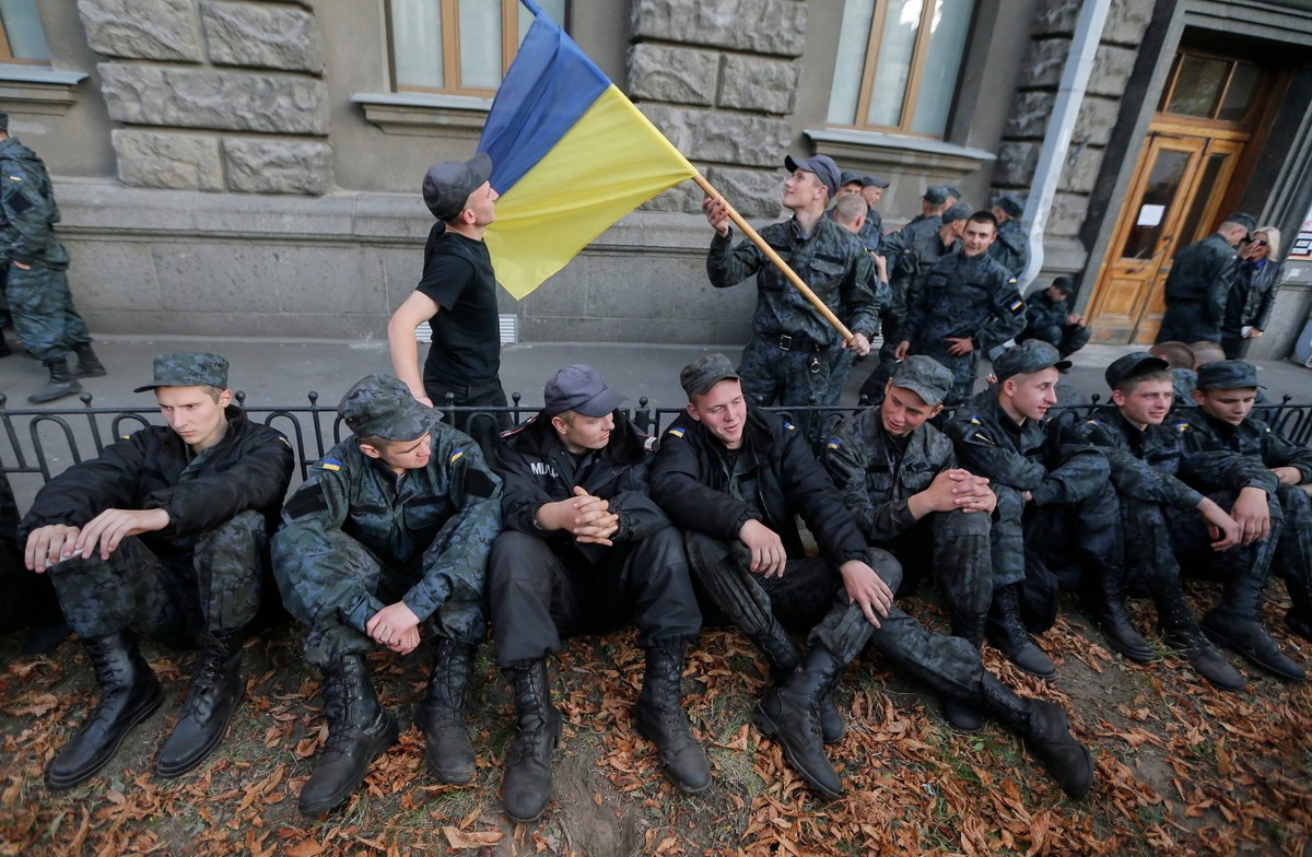 Protest ukraińskich żołnierzy