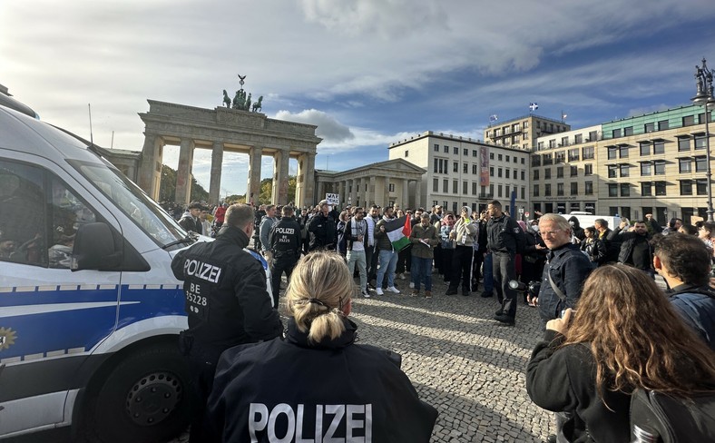 Demonstracja propalestyńska w Berlinie.