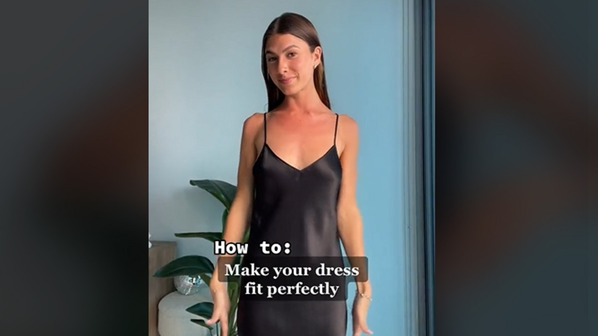 Genialny trik z TikToka na zwężenie sukienki - Kobieta