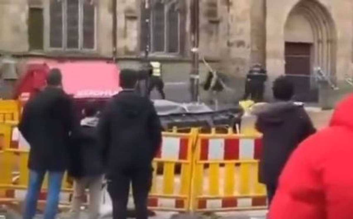 Kadr z nagrania, pokazującego przebieg incydentu