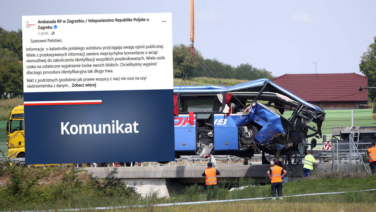 Wypadek autokaru w Chorwacji. Z tych powodów trudno zidentyfikować ofiary