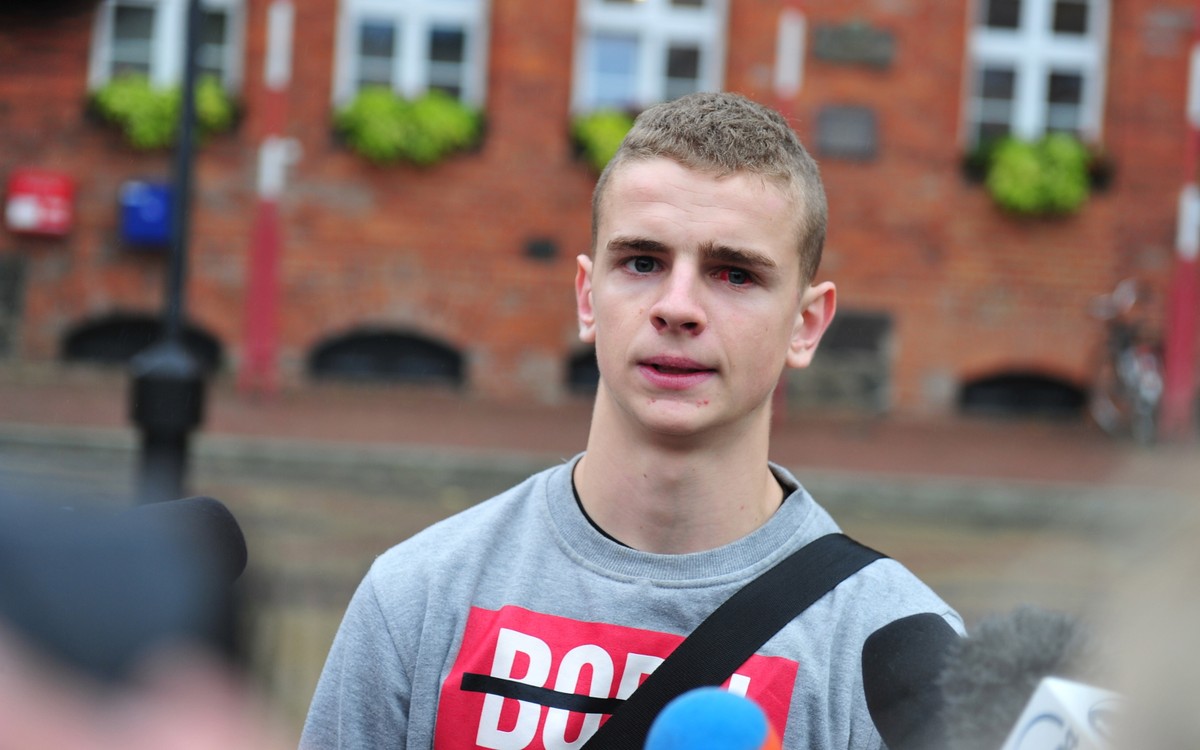 Grzegorz Mielczarek podczas spotkania z dziennikarzami