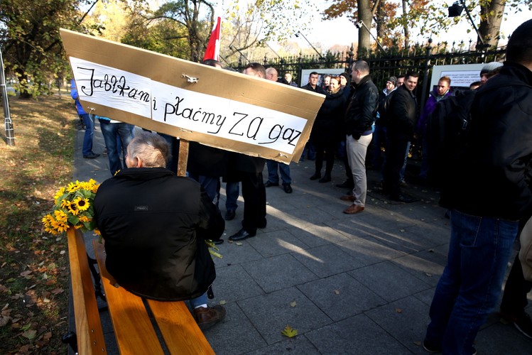 Protest sadowników w Warszawie