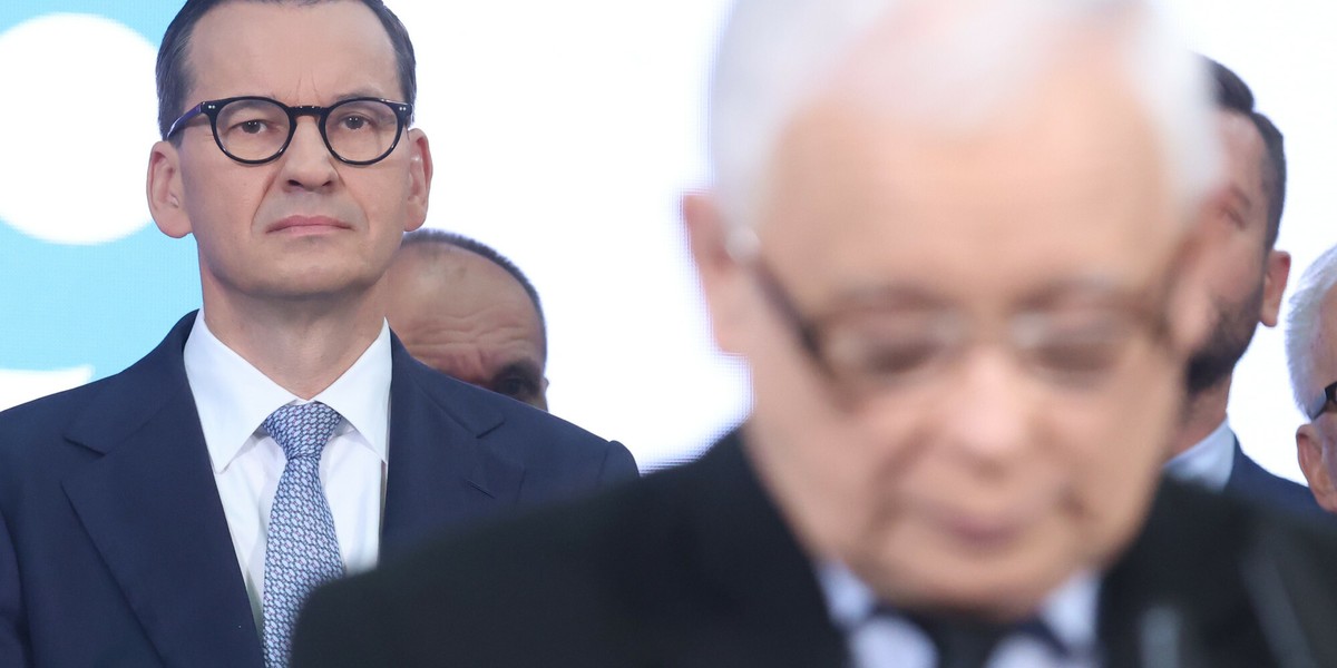 Mateusz Morawiecki i Jarosław Kaczyński.