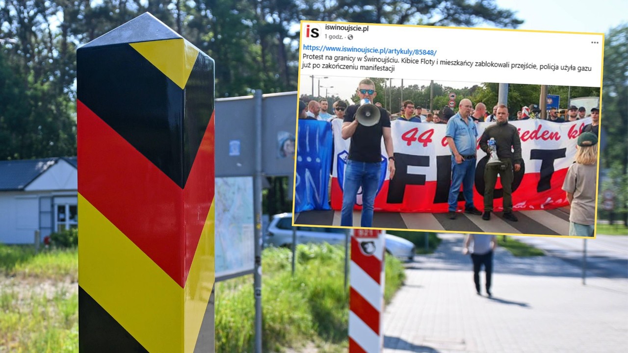 Policja użyła gazu po proteście w Świnoujściu. Mieszkańcy blokowali granicę