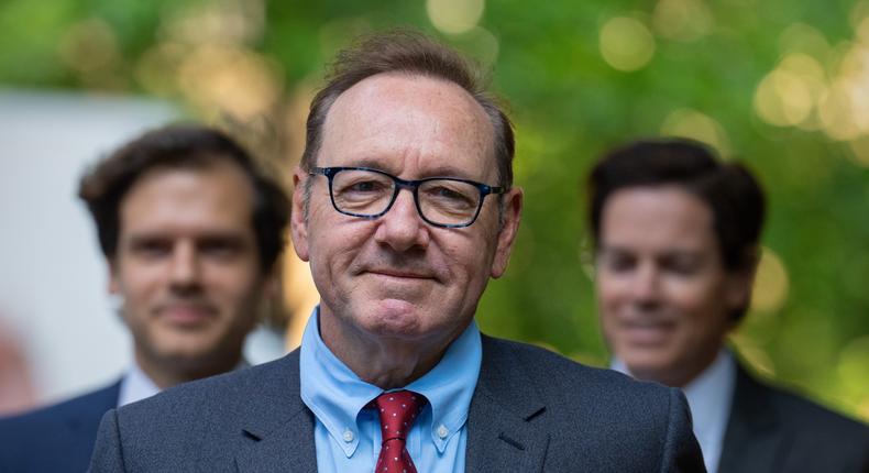 Kevin Spacey, photographed arriving at a London court to attend a sexual assault trial in 2023, of which he was found not guilty on nine charges.Carl Court/Getty Images
