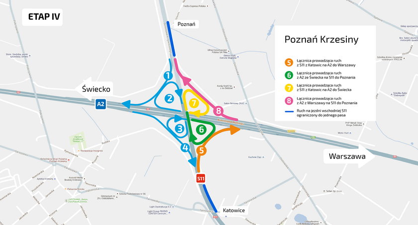 Rusza remont łącznic na węźle Poznań Krzesiny