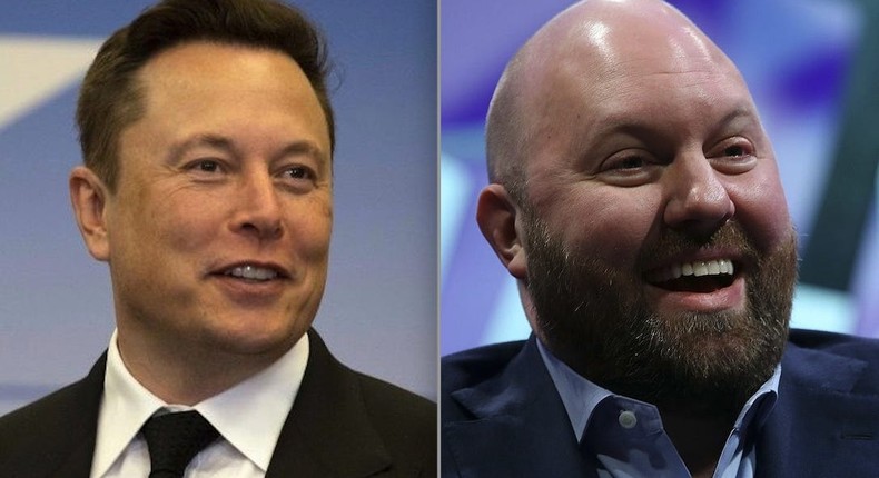 Elon Musk and Marc Andreessen