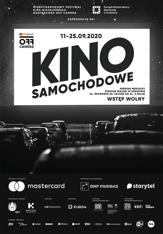 Bezpłatne kino samochodowe Mastercard OFF CAMERA 