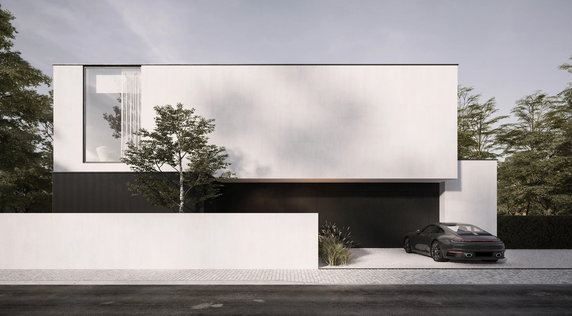Minimalistyczny dom pod Warszawą według projektu MOOD Architekci