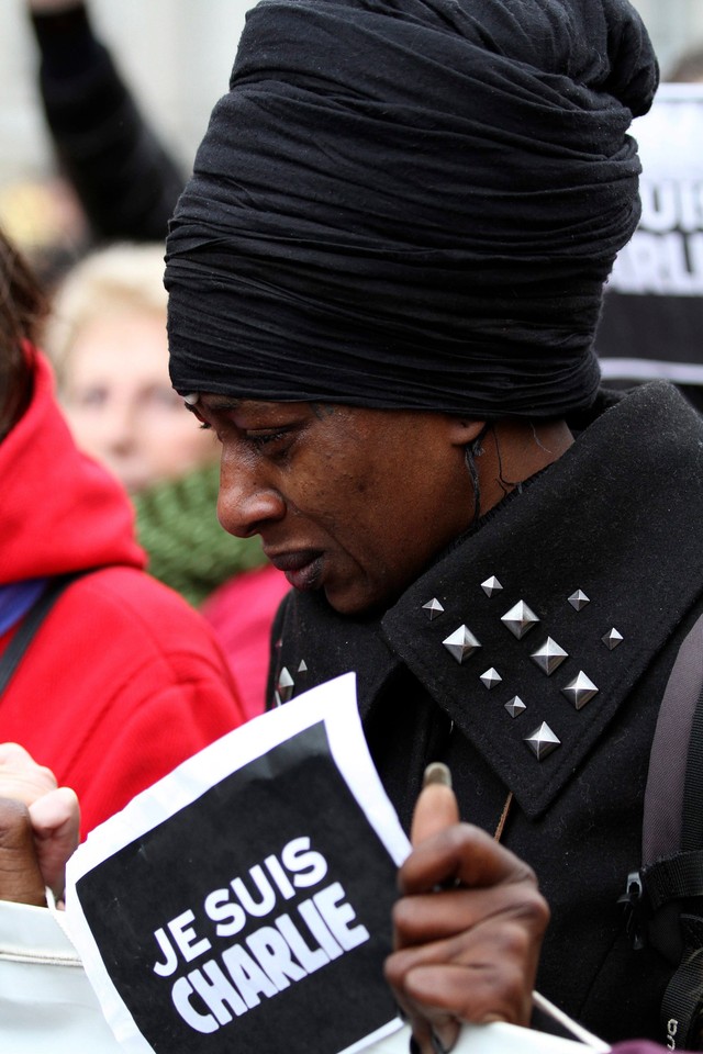 FRANCE CHARLIE HEBDO REPUBLICAN MARCH (Republican march in Nantes to pay tribute to victims of terrorist attacks in France )