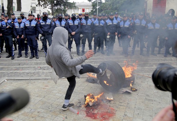 Protest w Albanii