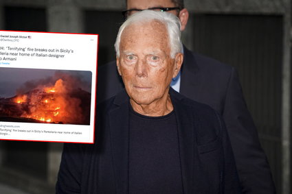 Giorgio Armani musiał się ewakuować. W pośpiechu opuszczał posiadłość