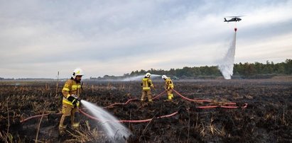 Potężny pożar w Biebrzańskim Parku Narodowym. W akcji biorą udział samoloty