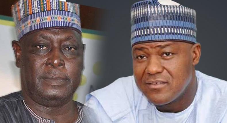 Former Secretary to the Government of the Federation, Babachir Lawal, and ex-Speaker, House of Representatives, Yakubu Dogara. (Punch)