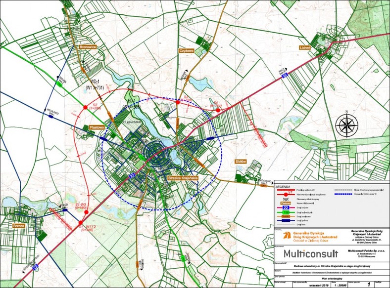Obwodnica Strzelec Krajeńskich - trasa