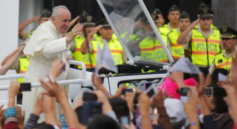 Thousands camp out for Pope's first mass in Ecuador