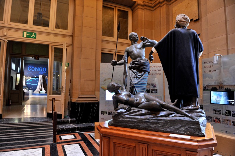 The Royal Museum for Central Africa (RMCA) is an ethnographical and natural history museum It was first built to show off King Leopold II. It focuses mainly on Congo, Belgium's former colony. After the Congo Free State was recognized by the Berlin Conference of 1884-1885, King Leopold II decided he had to show the potential of the country in an exhibition. After considering other places, the king decided to have the exhibition in his royal estate at Tervuren. In 1898 the Palace of the Colonies became the Musee du Congo, and now the exhibits became permanent. he new museum started construction in 1904 by the French architect Charles Girault in neoclassical palace architecture. In 1960 the museum had its name changed to The Royal Museum for Central Africa. [Photo by Christophe Calais/MRAC/Corbis via Getty Images]