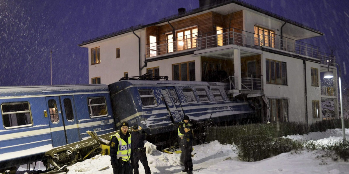 Wypadek pociągu w Szwecji