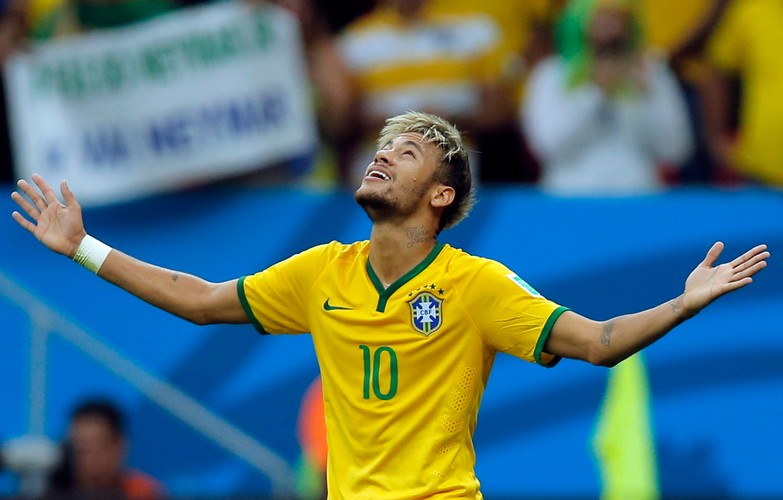 Neymar autorem setnego gola na mundialu w Brazylii
