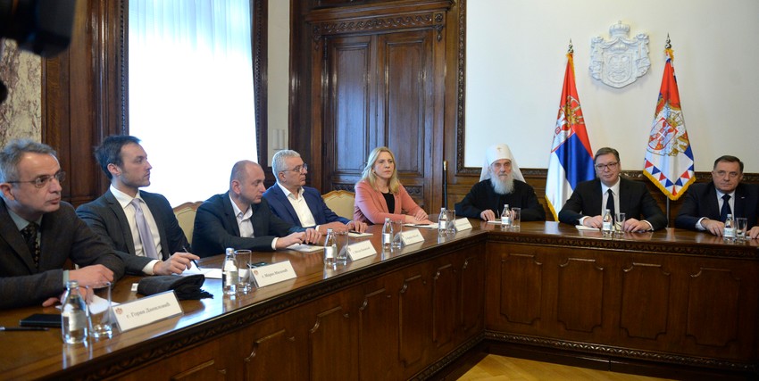 Aleksandar Vučić, Predsedništvo, Predstavnici Srba, Sastanak, Patrijarh Irinej