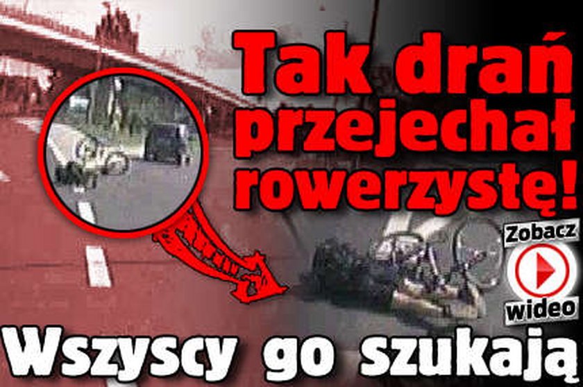 Tak drań przejechał rowerzystę! Wszyscy go szukają 