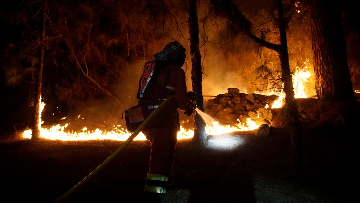 epa10805207 - SPAIN FOREST FIRE (Wildfire in Tenerife continue to burn and forces evacuations)