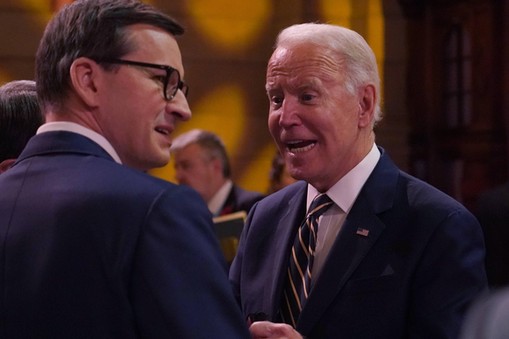 Mateusz Morawiecki i Joe Biden