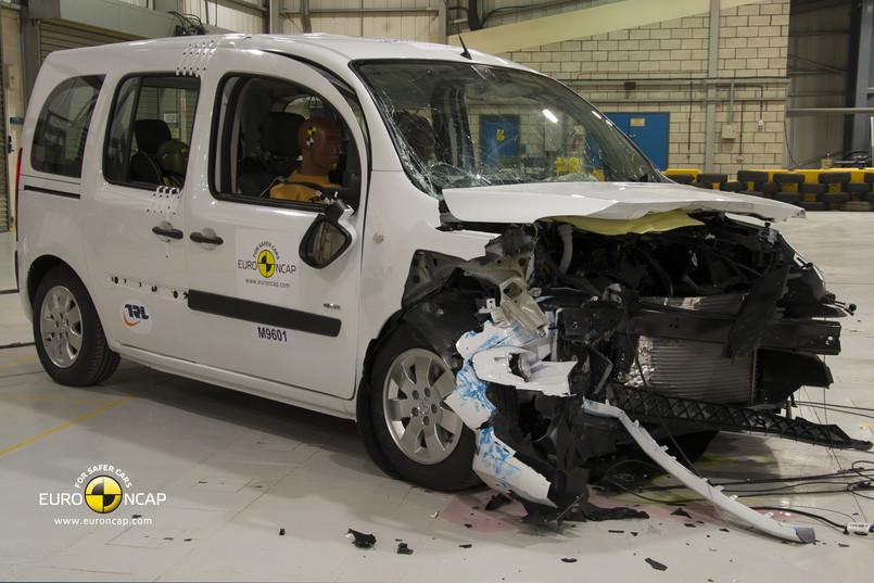 Mercedes citan kombi (osobowa odmiana tego dostawczaka), czyli wspólne dzieło inżynierów niemieckiej marki i koncernu Renault-Nissan (bliźniak renault kangoo), trafił w niszczące ręce specjalistów z Euro NCAP - organizacji badającej bezpieczeństwo samochodów...