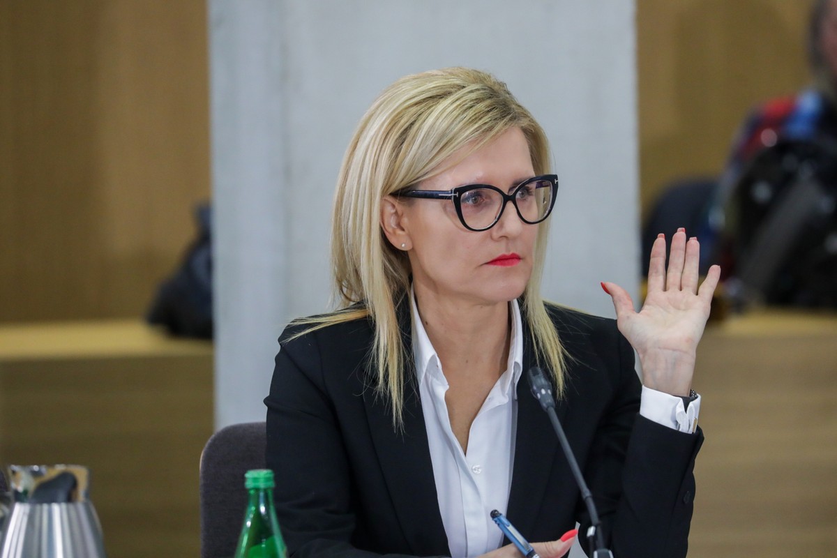 Prokurator Ewa Wrzosek na przesłuchaniu na posiedzeniu sejmowej komisji śledczej