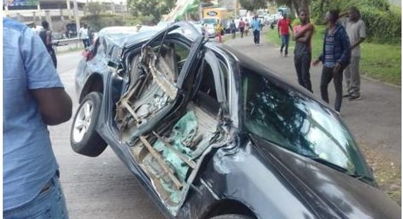 Scores escape death narrowly in freak accident involving 7 vehicles in Nairobi [Photos]