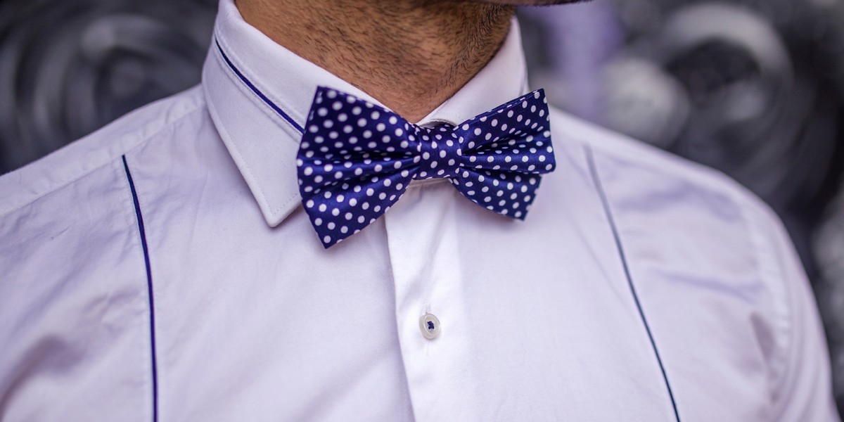 Never wear a pre-tied bow tie.