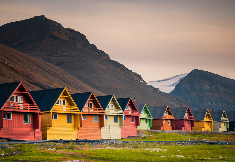 Longyearbyen på Spitsbergen på Svalbard