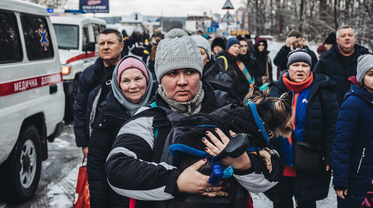 Ukrajna evakuálás/Fotó: Gettyimages