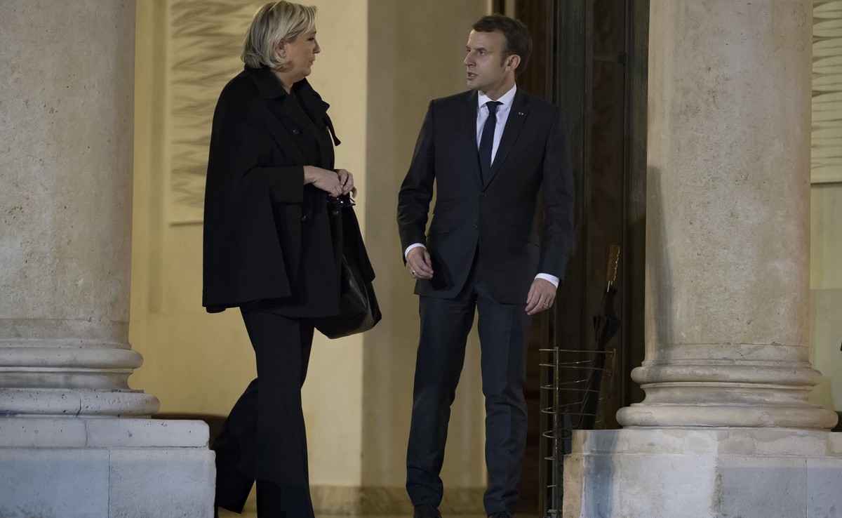 Marine Le Pen i Emmanuel Macron