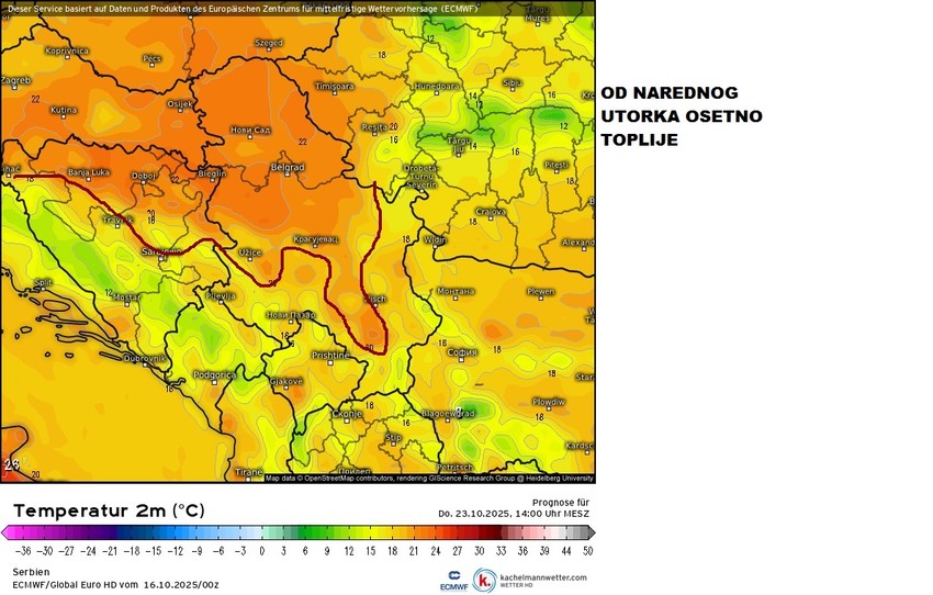 Marko Čubrilo očekuje porast temperature od utorka 21. oktobra