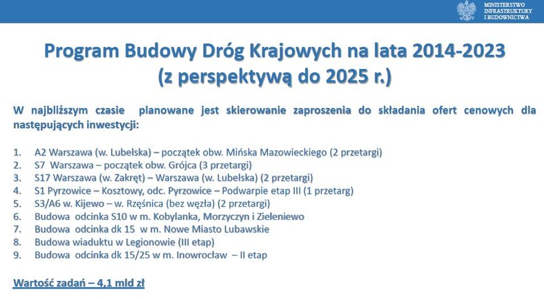 Program Budowy Dróg Krajowych na lata 2014-2023 (z perspektywą do 2025 r.)